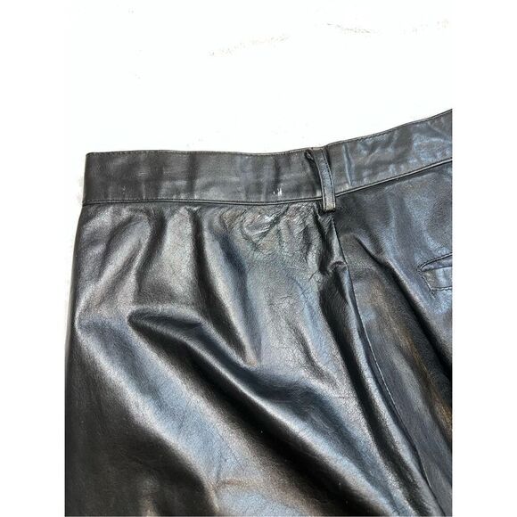 Women’s Vintage Black Leather Straight Leg Pants 31 - Picture 7 of 12